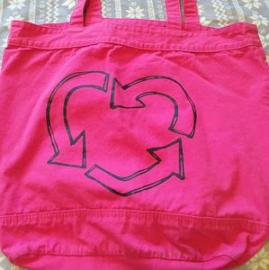 Pink Heart Arrow Canvas Bag